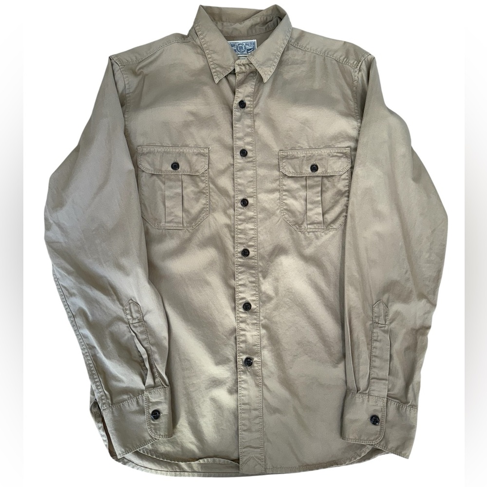 Lucky Brand Men’s Cotton Button up Shirt in Khaki Sz Small